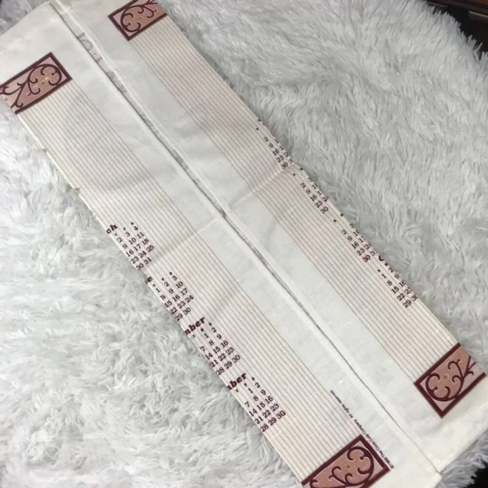 NWOT Vintage Coca-Cola Old Fashioned Linen Hanging Calendar Towel